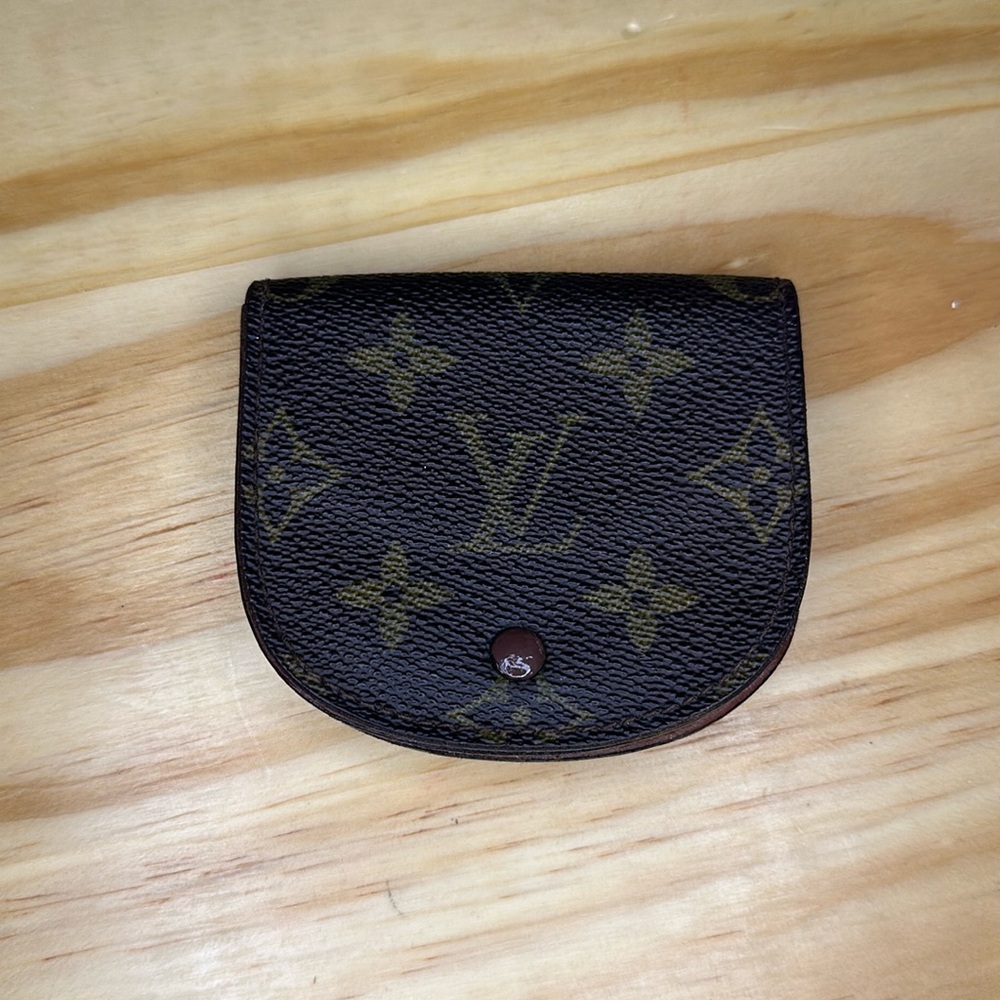 Louis Vuitton Brown Monogram Coin Pouch  3” x 4”